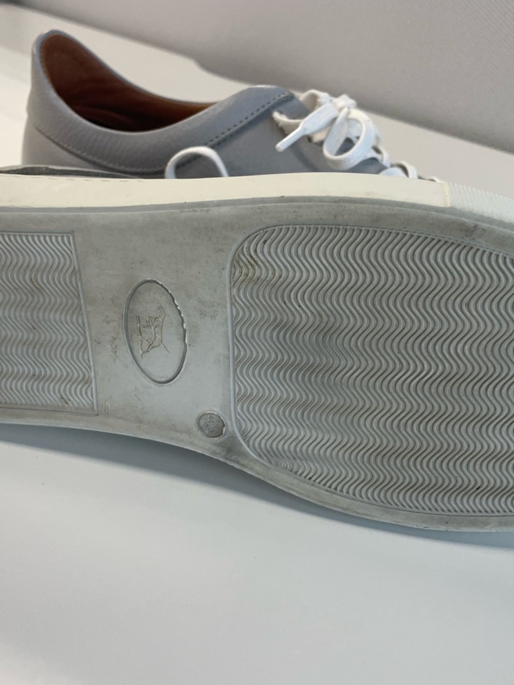 Men's Casual Rodd & Gunn Windmere Leather Sneakers in Light Gray Euro 45 - Picture 6 of 9